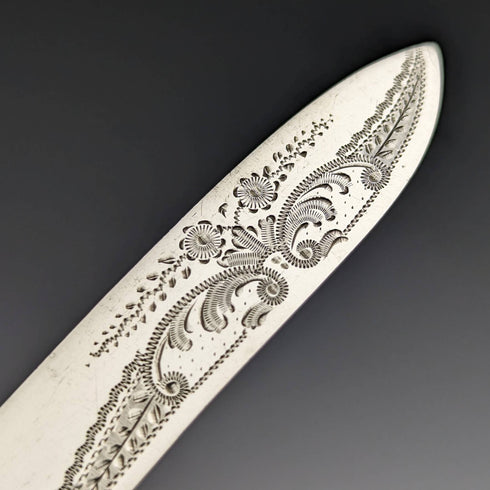 1930 年代英國復古銀盤甜點餐具 6 對套裝 John Round